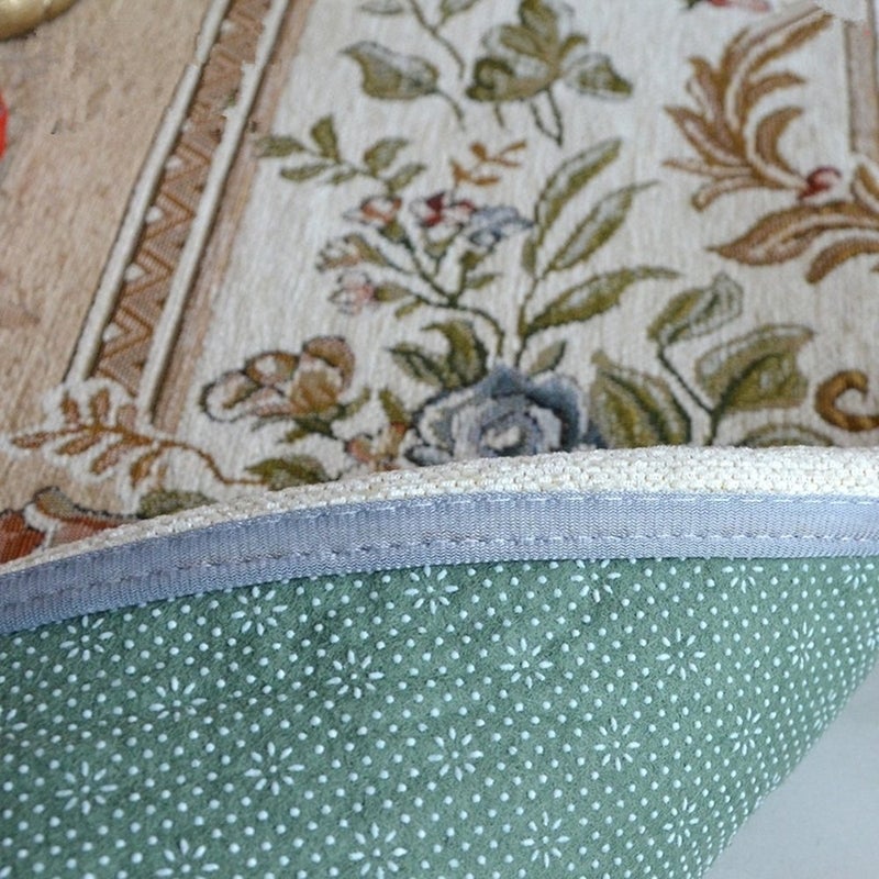 UKELER Romantic American Country Style Cotton Rugs Home Decor Collection Floral Rug Flower Garden Design Modern Accent Floor Rugs for Bedroom (31.5''x47.2'', Beige Garden) - Image 5